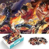 puzzle 1000 pezzi Anime One Piece puzzle per adulti e bambini puzzle Sabo Portgas D. Ace Monkey D. Rufy Flame ...