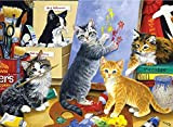 Puzzle 1000 Pezzi, Gatti di Pittura, 70 x 50 cm, Puzzle da 1000 Pezzi per Adulti, Collezione Fantasy Educativo Puzzle ...