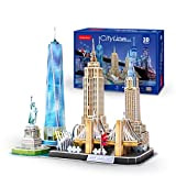 Puzzle 3D per Adulti E Bambini, Statua della libertà, Empire State Building, Chrysler Building New York City Skyline Building Kit ...