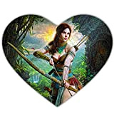 puzzle 520 pezzi Rise of Tomb Adventure Lara Croft puzzle a forma di cuore adulti puzzle per bambini puzzle gioco ...