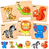 Puzzle in Legno Bambini, Giocattoli Educativi Animali da Puzzle Montessori Giochi per Bambini 1 2 3 4 Anni, Puzzle Animali ...