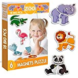 Puzzle magnetico per bambini MAGDUM Animali Zoo - 6 Grande puzzle bambini 3 anni - Magneti bambini - Calamite bambini ...