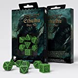 Q Workshop - QWOCTC60 No Call of The Outer Gods Cthulhu Dice Set 7 Gioco, Multicolore
