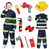 QianShouYan Costume da vigili del fuoco, lavabile per bambini, accessori per i pompieri, estintore, set di giochi di ruolo, zaino ...
