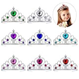 QIMEI-SHOP Princess Tiara Crown Set 8 Pezzi Girls Dress up Party Accessories per Bambini Bambine Compleanno Festa