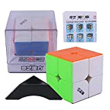 QiYi MS 2x2 Stickerless Bright Magnetic Speed Cube Puzzle Giocattolo professionale WCA Speedcube 2x2x2 + accessori + supporto KewbzUK