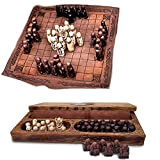 QNQA Set di scacchi medievali - Set di scacchi vichinghi, scacchi in legno vichinghi, set di scacchi vichinghi Hnefatafl per ...