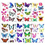 Qpout Tatuaggi farfalla per bambine,Adesivi per tatuaggi temporanei con farfalle Tatuaggi mano braccio viso impermeabile per i regali della festa ...