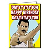 Queen Freddie Mercury - Biglietto di auguri Dayooh Happy Birthday-oh – Lockdown, compleanno, musica, divertente – IN91