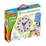 Quercetti - 0624 Play Montessori Primo Clock, imparare l'ora , orologio per bambini