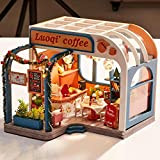 QUUY Christmas DIY Casa delle Bambole Kit Fatto A Mano Assemblato Villa Modello Coffee House Per Compleanno miglior servizio