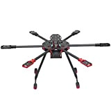 QWinOut Q705 Six-axls Folding Arm Hexacopter Aircraft Frame Kit 705 mm 6-Axls Airframe with Landing Gear Skid for DIY Drone