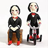QWYU 2 Pezzi/Set Horror Movie Saw Billy PVC Figure Pendant Model Toy