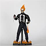 QWYU 35 Cm Ghost Rider Action Figure 1/6 Collection Toys Head Lighting
