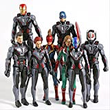 QWYU 8 Pz/Set Avengers Endgame Iron Man Carol Danvers America Black Widow Nebula Occhio di Falco Ant-Man Action Figures Giocattoli