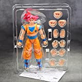 QWYU SHF Dragon Ball Super Red Goku Super Saiyan God Models Mfg Series Telecomando Anime Dragon Ball Gift Toys A
