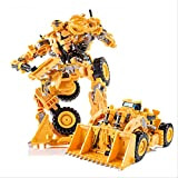 QWYU Trasformazione Devastator Fine Coating Scrapper Ruggente Rampage Hook Bulldozer Giallo Action Figure Robot Toy
