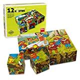 R.u.M. Toys Block Puzzle a forma di cubo di Biancaneve – Puzzle fatto a mano per bambini dai 3 anni ...