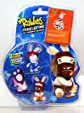 Rabbids - Travel in Time – 3 Figure Pack – Set 3 – Pirate with Swordfish, Medieval Lady, Neanderthal – ...