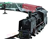 Railway set elettricamente - locomotiva a vapore, 4 carri, suono, luce e fumo - Locomotiva elettrica - 25 parti