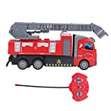Raqz Camion dei Pompieri RC, Giocattolo per Camion dei Pompieri telecomandato ad Alta Simulazione Portatile Alimentato a Batteria saldamente per ...