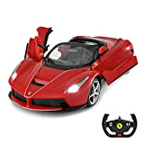 RASTAR - Auto radiocomandata da drifting, modello Ferrari LaFerrari Aperta, in scala 1:14, cabriolet, portiere apribili, luci funzionanti