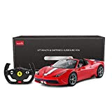 RASTAR, auto telecomandata Ferrari, Ferrari 458 Special in scala 1:14, macchina giocattolo rossa, cabriolet, apertura e chiusura automatica