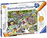 Ravensburger 00554 - tiptoi: Scopri e gioca coi puzzle: Al lavoro sulla strada, 100 pezzi [Lingua Tedesca]