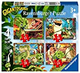 Ravensburger 030804 Gigantosaurus, 4 Puzzle in a Box per Bambini, Età Raccomandata 3+