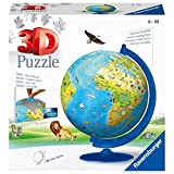 Ravensburger - 12339 - Puzzle 3D, Mappamondo XXL, 180 Pezzi (Versione Francese)