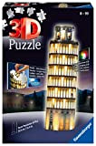 Ravensburger 12515, Puzzle 3D, Torre di Pisa, Edizione Speciale Notte con LED, 216 Pezzi, Età Consigliata 10+, Puzzle Ravensburger - ...