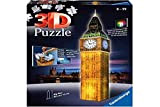 Ravensburger 12588 Puzzle 3D, Big Ben, Edizione Speciale Notte con LED, 216 Pezzi, Età Consigliata 8+, Puzzle Ravensburger Alta Qualità