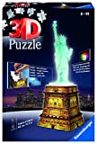 Ravensburger 12596 Puzzle 3D, Statua della Libertà, Edizione Speciale Notte con LED, 108 Pezzi, Età Consigliata 8+, Puzzle Ravensburger - ...