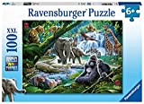 Ravensburger 129706 Animali della giungla, Puzzle 100 Pezzi XXL per Bambini, Età Raccomandata 6+