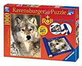 Ravensburger 19911 - Il Lupo, Puzzle 1000 Pezzi + Roll Your Puzzle, Tappetino per Avvolgere Il Puzzle