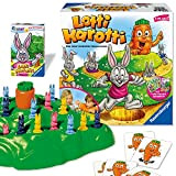 Ravensburger 20851 Lotti Karotti, Gioco da tavole + gioco di carte Quartett per bambini e adulti, per 2-4 giocatori, per ...