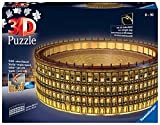 Ravensburger - 3D Puzzle Colosseo Night Edition con Luce, Roma, 216 Pezzi, 10+ Anni
