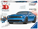 Ravensburger - 3D Puzzle Dodge Challenger Hellcat Blu, 108 Pezzi, 10+ Anni