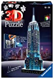 Ravensburger - 3D Puzzle Empire State Building, Edizione Speciale Notte con LED, 216 Pezzi, Età Consigliata 10+, 12566 1