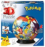 Ravensburger - 3D Puzzle Personaggi Pokémon, Puzzle Ball, 72 Pezzi, 6+ Anni