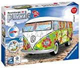 Ravensburger- Camper Volkswagen Hippie Puzzle 3D, Multicolore, 30 x 14 x15 cm, 12532