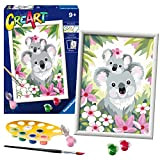 Ravensburger - CreArt Serie D: Sweet Koala, Kit per Dipingere con i Numeri, Contiene una Tavola Prestampata, Pennello, Colori e ...