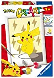 Ravensburger - CreArt Serie E: Pokémon, Pikachu, Kit per Dipingere con i Numeri, Contiene una Tavola Prestampata, Pennello, Colori e ...