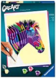 Ravensburger - CreArt Zebra, Kit per Dipingere con i Numeri, Contiene Tavola Prestampata 24x30 cm, Pennello, Colori e Accessori, Gioco ...