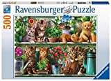 Ravensburger- Gatto sullo Scaffale Pokemon Puzzle da Adulti, Multicolore, 500 Pezzi, 14824