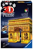 Ravensburger Italy-135967 Arco di Trionfo Puzzle, 3D Building, Night Edition, Colore meerkleurig, 12522
