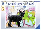 Ravensburger Italy 14771 Bulldog Francese Puzzle 500 Pezzi, Multicolore