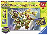 Ravensburger Italy- Ninja Turtles Half Shell Heroes Puzzle per bambini-2x12, 24 Pezzi, 07597