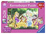 Ravensburger Italy Princess I Migliori Aamici delle Principesse Disney 2 Puzzle da 24 Pezzi Ciascuno, Multicolore, 89529