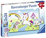 Ravensburger- Märchenhaftes Einhorn Puzzle 2x12 Pezzi, Multicolore, 00.007.828